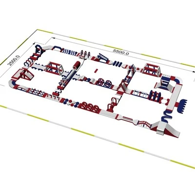 Продавам надуваем плаващ остров Splash Park 50x25m